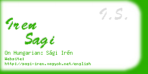 iren sagi business card